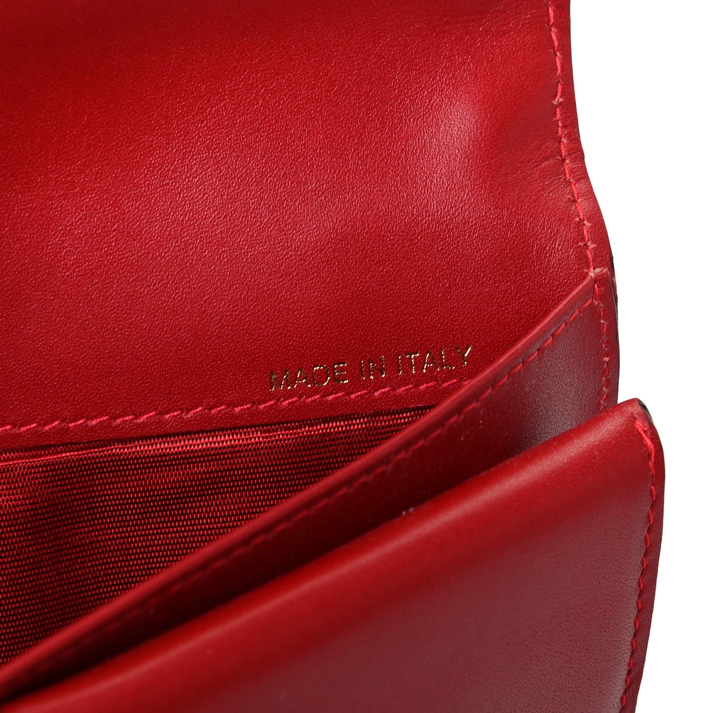 Calfskin Rockstud Wristlet Wallet Rosso Valentino