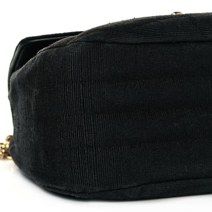 Chanel Grosgrain Canvas Quilted Envelope Flap Bag Black 7 of 8