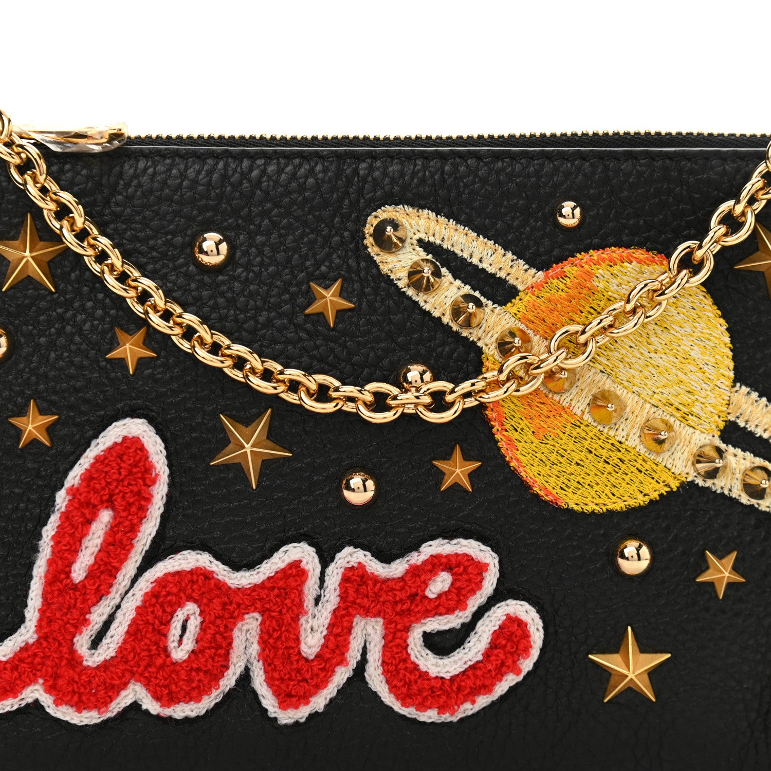 Dolce & Gabbana Grained Calfskin Embroidered Space Love Pochette Multicolor 8 of 10