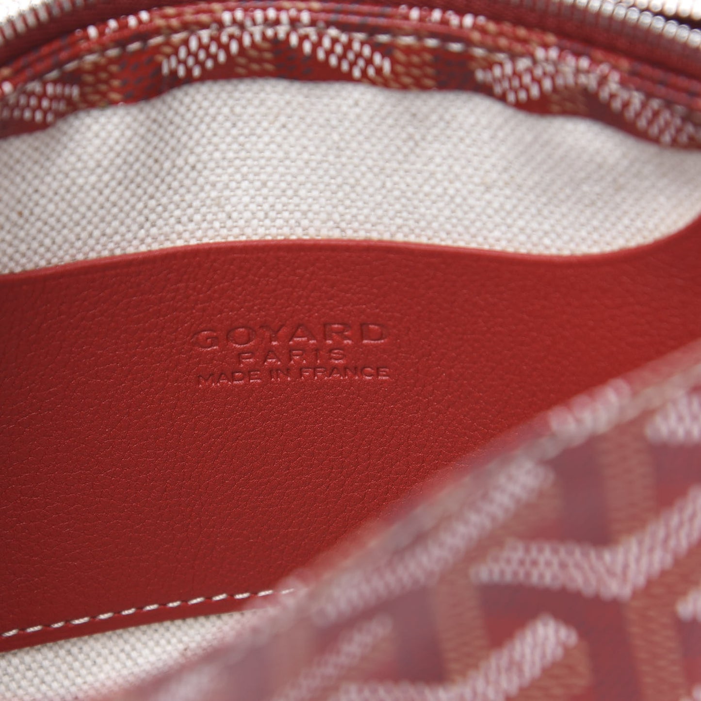 Goyardine Plumet Wallet Clutch Red