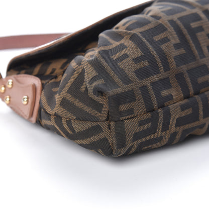 Fendi Zucca Cuoio Lucido Small Chef Shoulder Bag Tobacco Bois de Rose 7 of 9