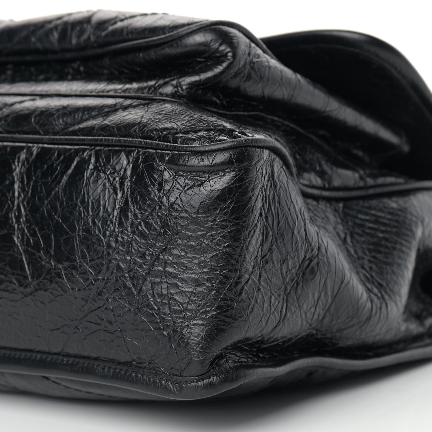 Saint Laurent Crinkled Calfskin Matelasse Monogram Large Niki Chain Satchel Black 9 of 12