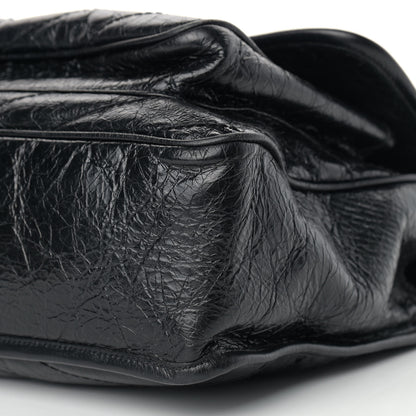 Saint Laurent Crinkled Calfskin Matelasse Monogram Large Niki Chain Satchel Black 9 of 12