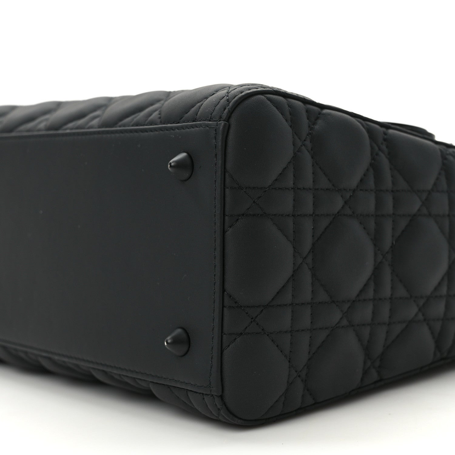 Christian Dior Ultra Matte Calfskin Cannage Medium Lady Dior Black 10 of 13