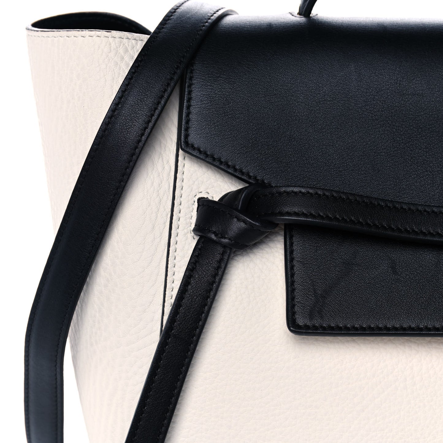 Elephant Calfskin Mini Belt Bag White
