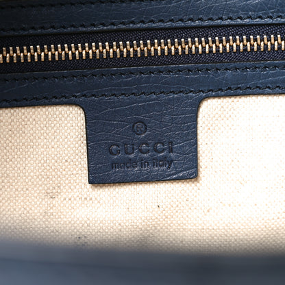Gucci Ostrich Medium Jackie Hobo Navy 6 of 11