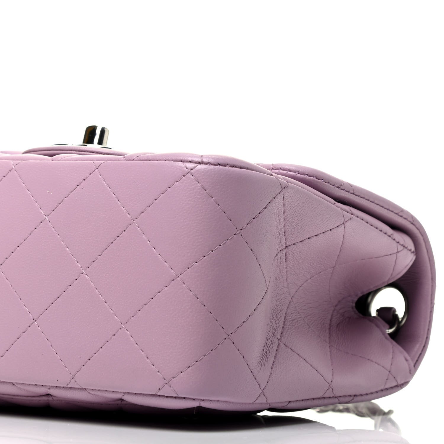 Chanel Lambskin Quilted Mini Square Flap Light Purple 9 of 9