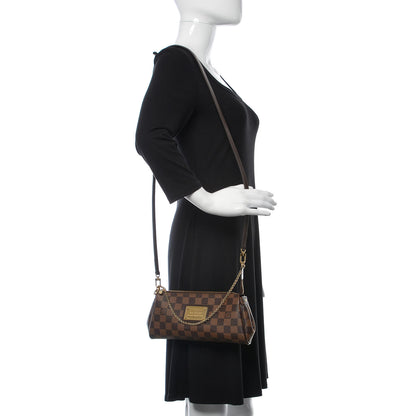 Louis Vuitton Damier Ebene Eva Clutch 2 of 12