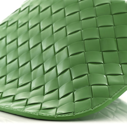 Bottega Veneta Brushed Calfskin Intrecciato Cradle Fold Over Shoulder Bag Parakeet 9 of 9