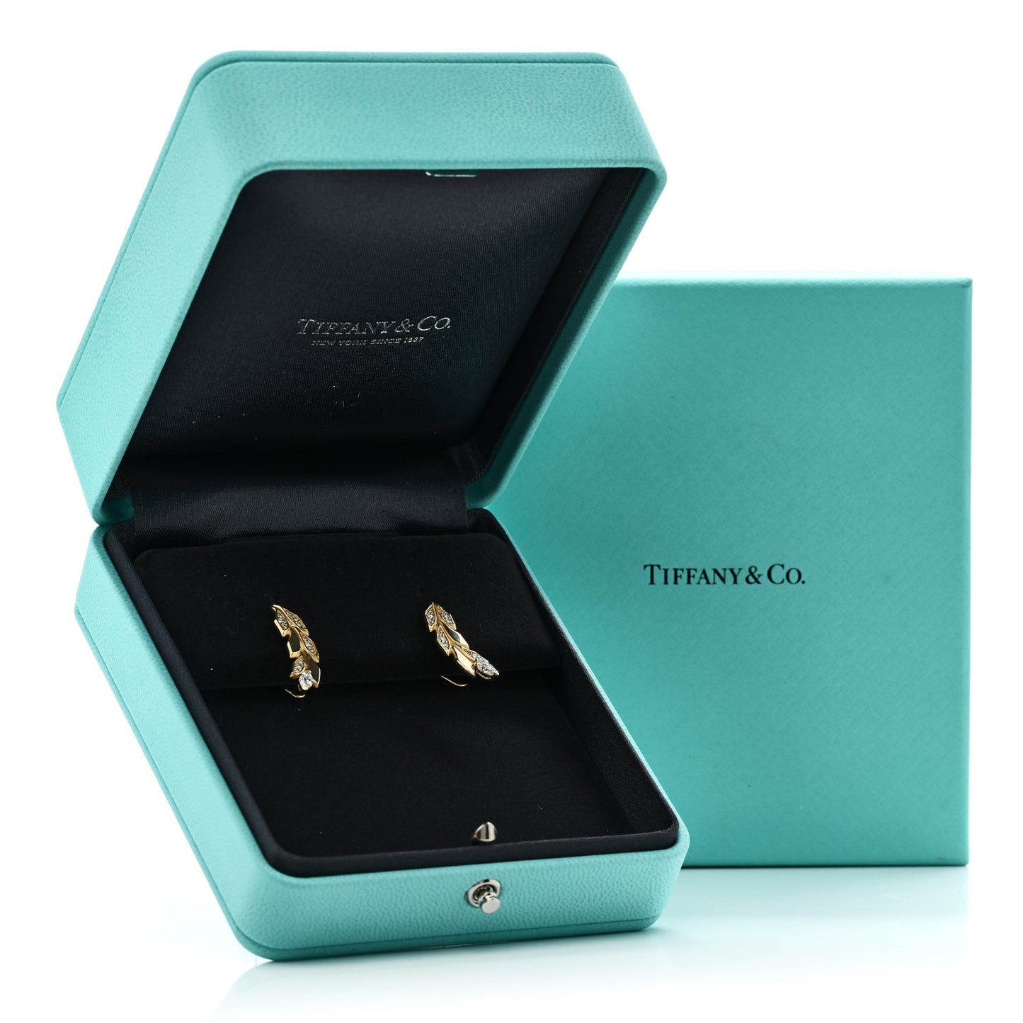 18K Yellow Gold Diamond Victoria Vine Climber Earrings