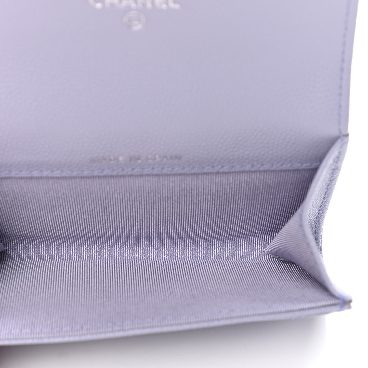 Chanel Caviar Quilted Flap Card Holder Wallet Light Purple 4 of 4