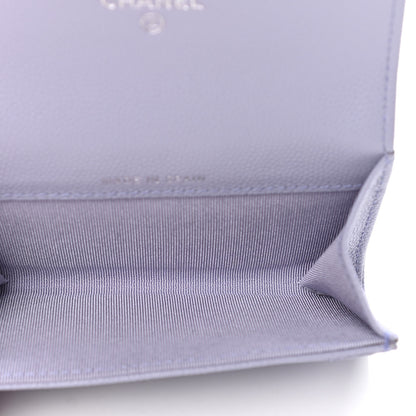 Chanel Caviar Quilted Flap Card Holder Wallet Light Purple 4 of 4