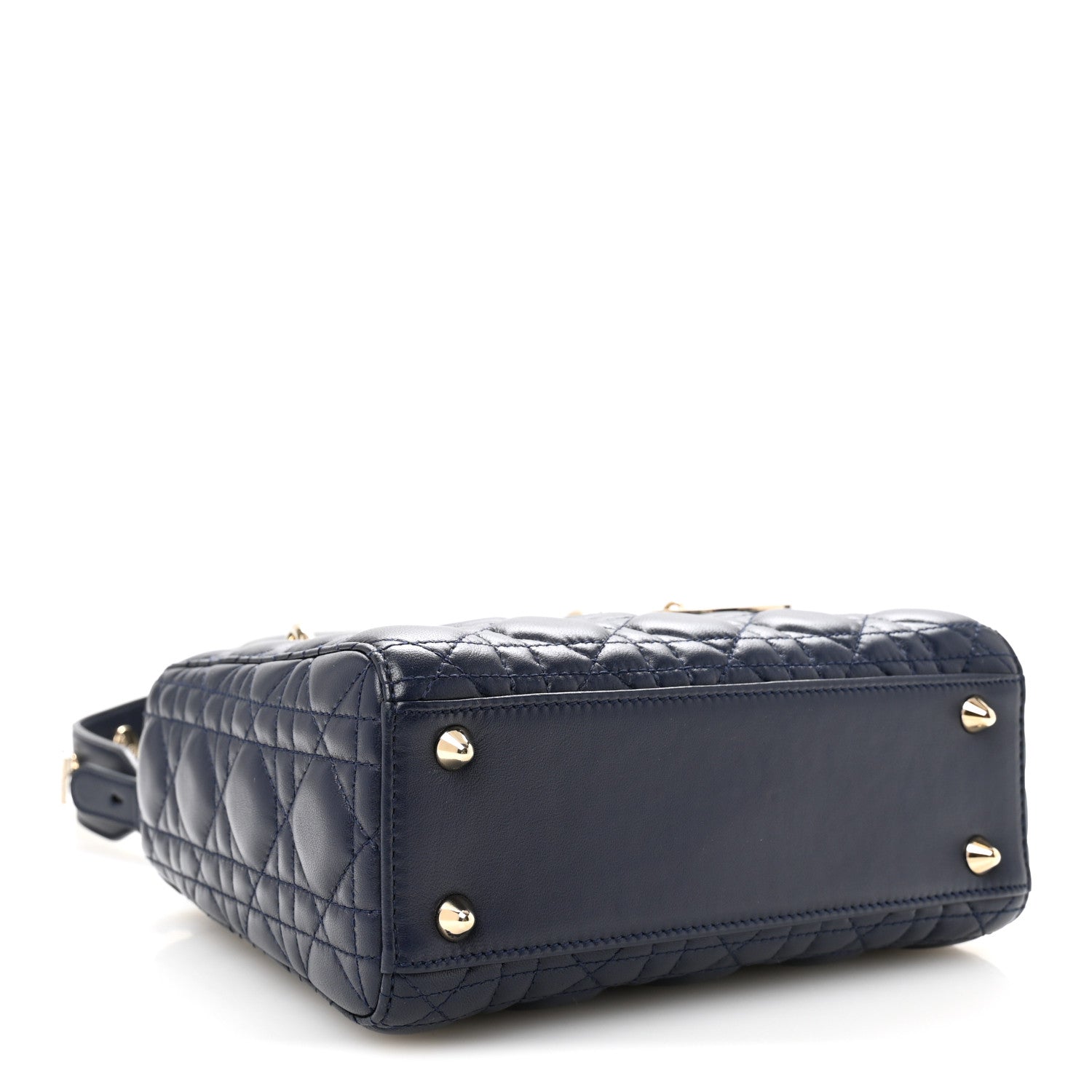 Christian Dior Lambskin Cannage Small Lucky Badges My Lady Dior Navy 4 of 9