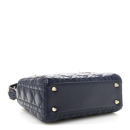 Christian Dior Lambskin Cannage Small Lucky Badges My Lady Dior Navy 4 of 9