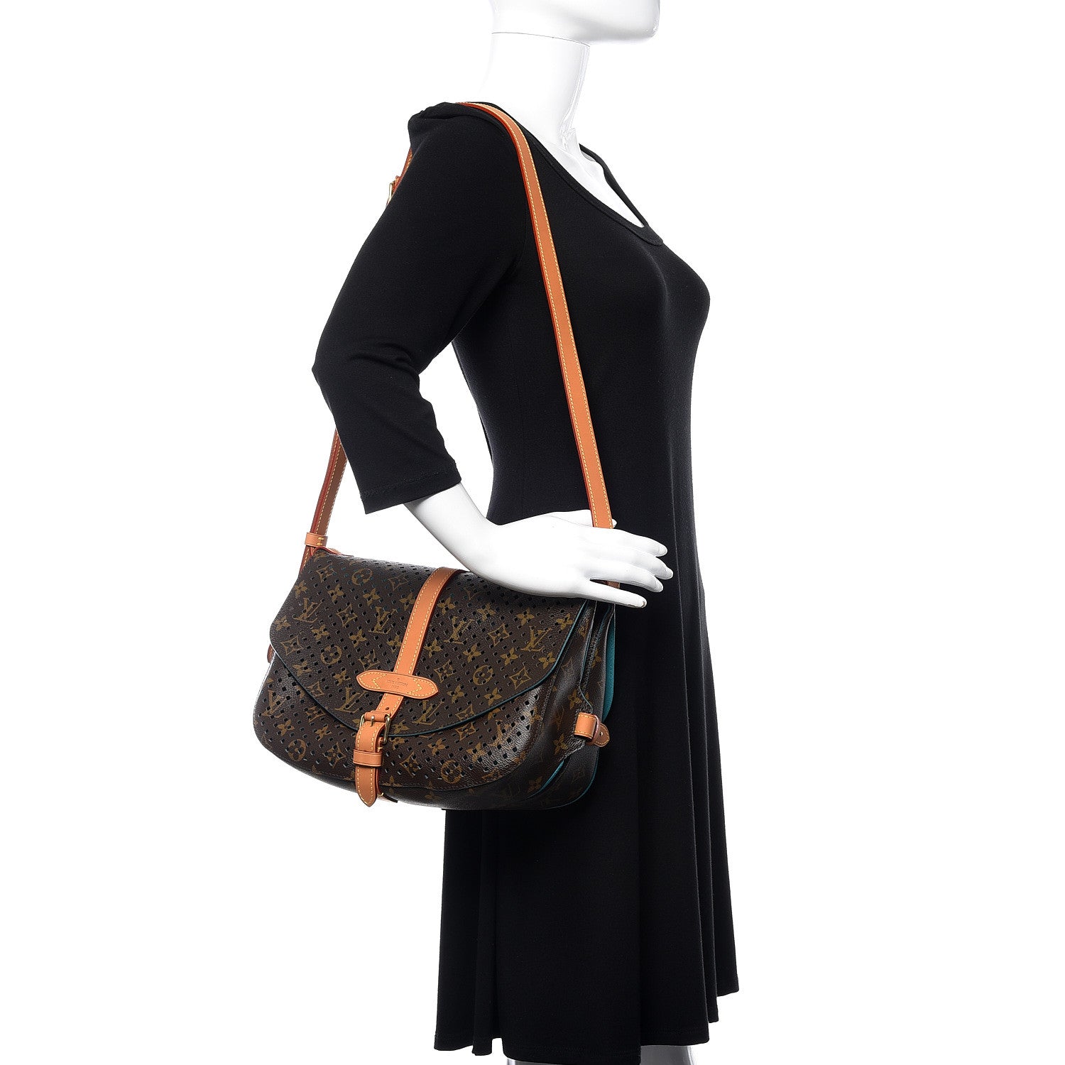 Louis Vuitton Monogram SC Flore Saumur Teal 2 of 10