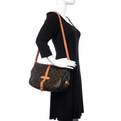 Louis Vuitton Monogram SC Flore Saumur Teal 2 of 10