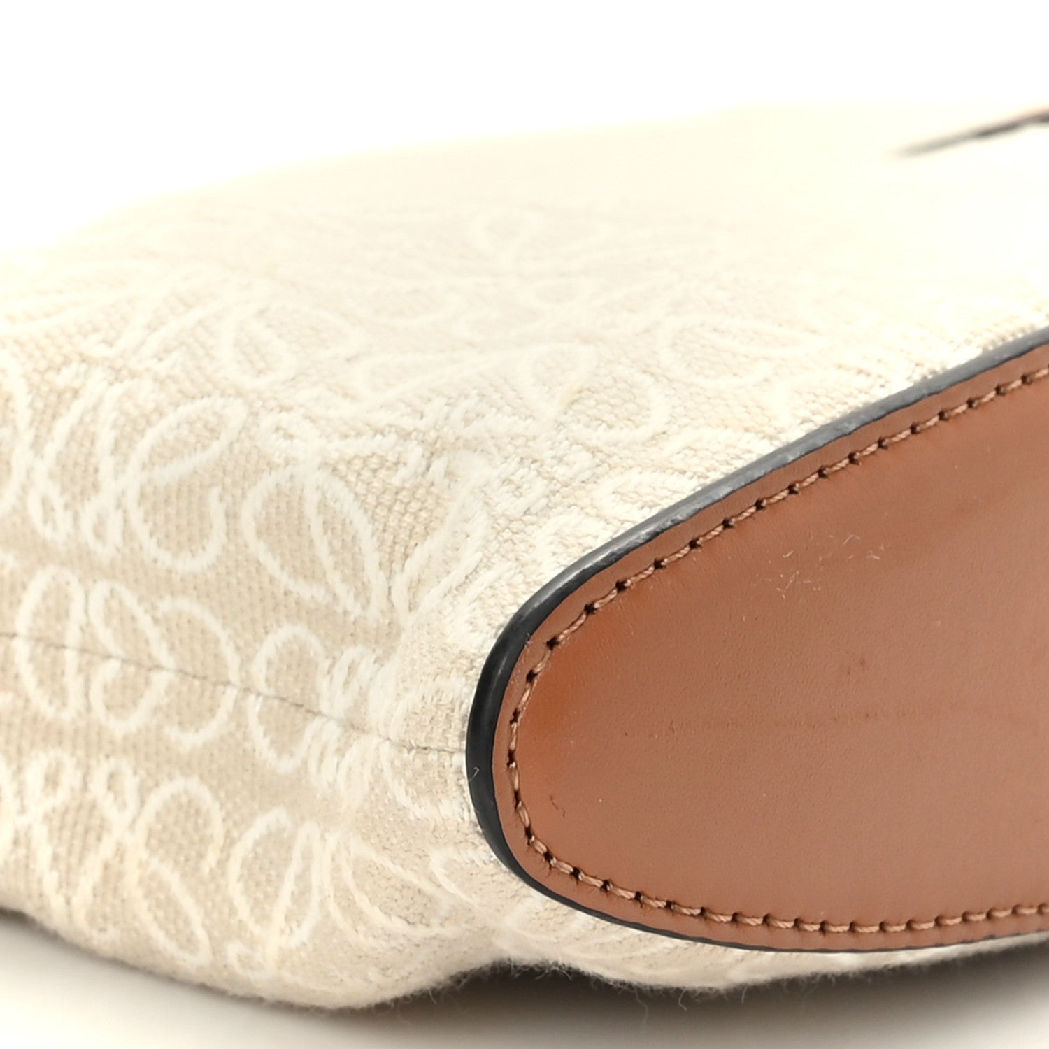 Loewe Jacquard Anagram Calfskin Pouch Tan 8 of 9