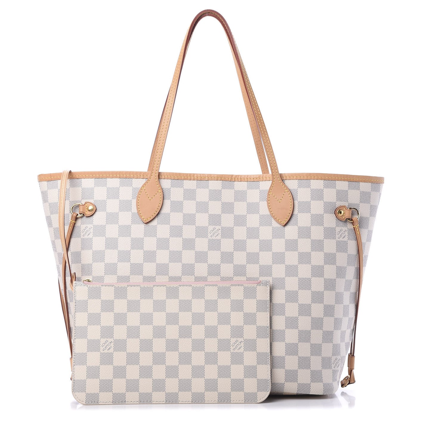 Damier Azur Neo Neverfull MM Rose Ballerine