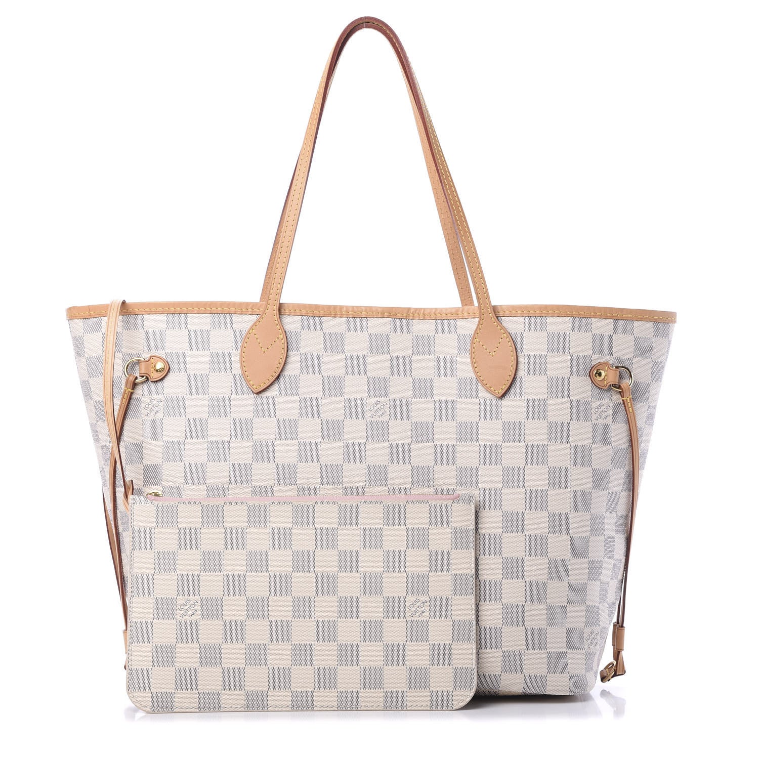 Louis Vuitton Damier Azur Neo Neverfull MM Rose Ballerine 1 of 11