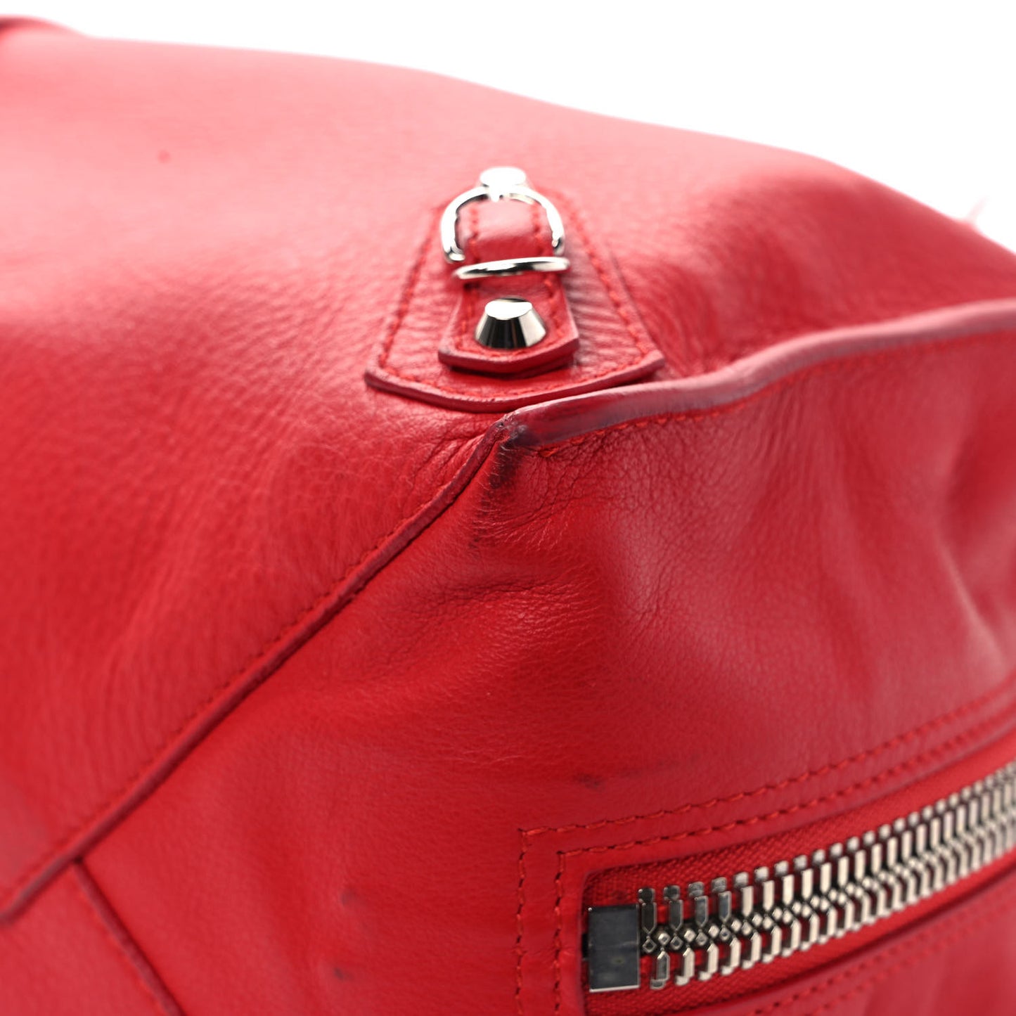 Veau Papier B4 Zip Around Tote Rouge Tango