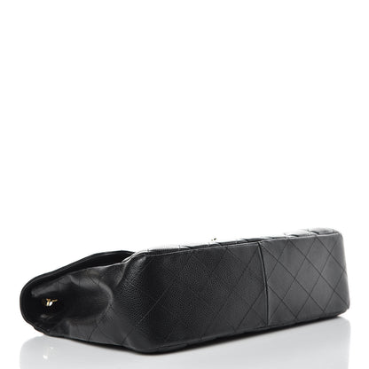 Chanel Caviar Quilted Jumbo Single Flap Black 4 of 16