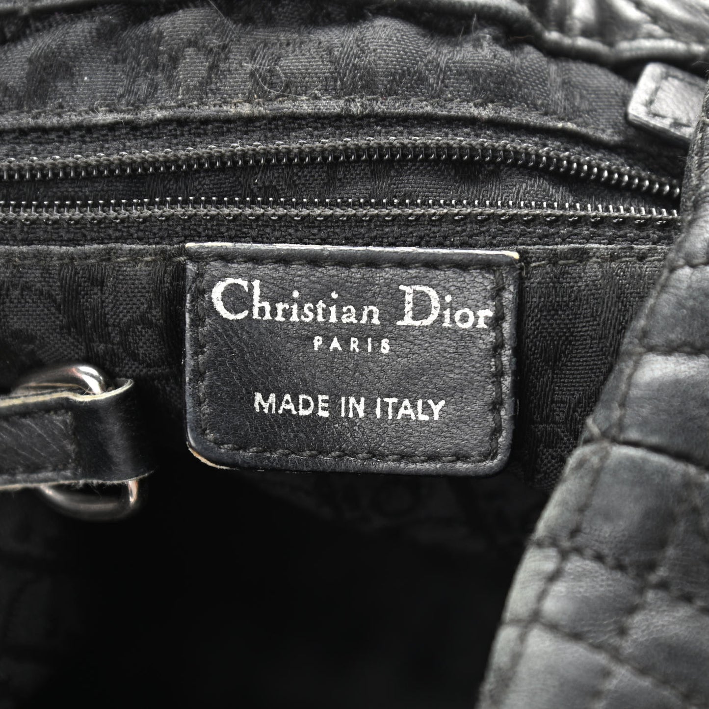 Lambskin Cannage Medium Soft Lady Dior Black