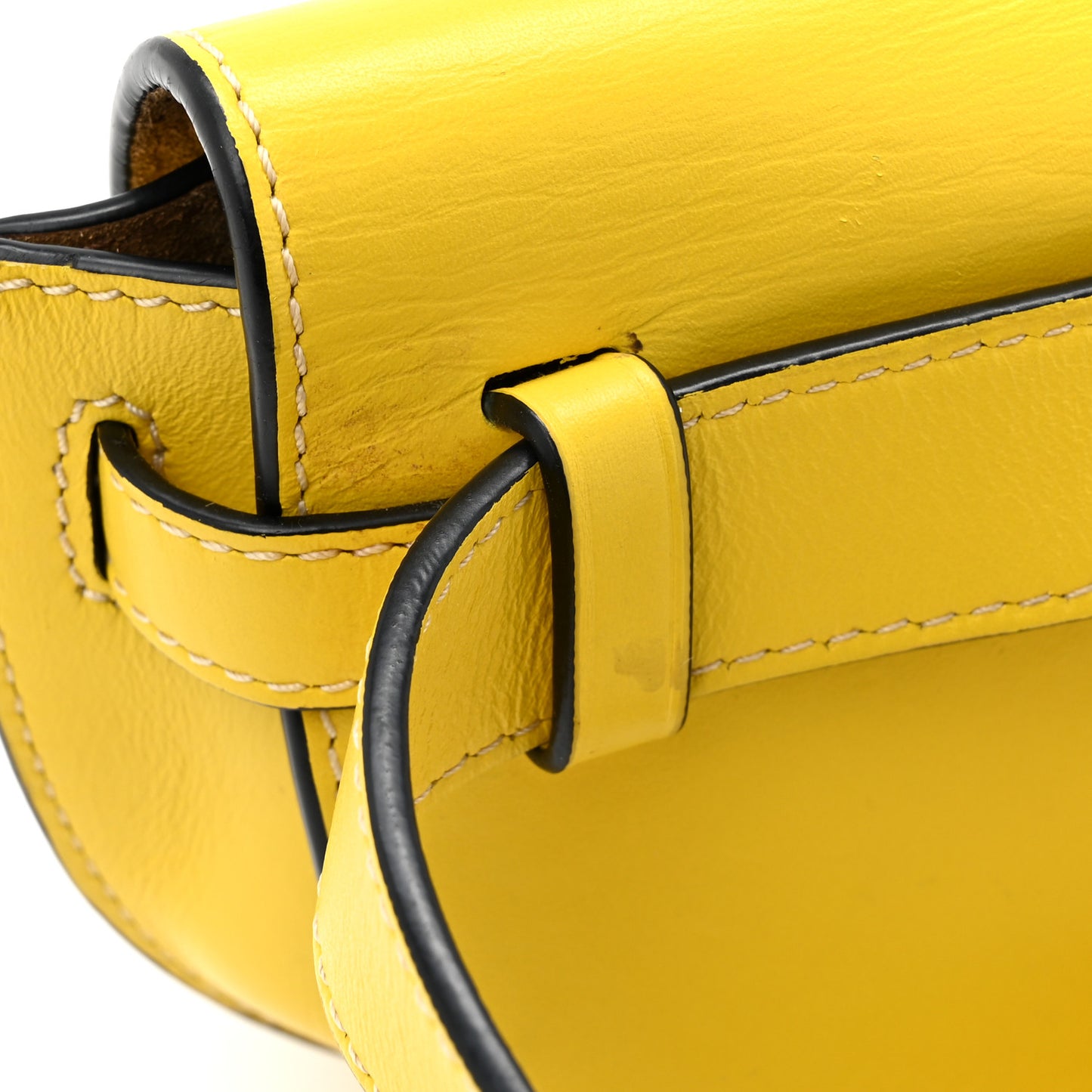 Calfskin Mini Gate Belt Bag Yellow
