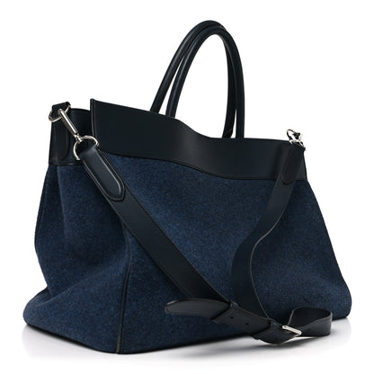 Mulberry Felt Calfskin Oversized Iris Weekend Bag Midnight 5 of 17