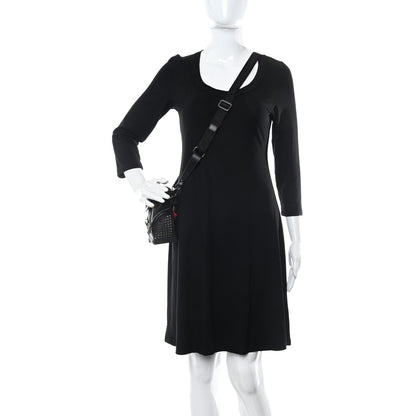 Christian Louboutin Calfskin Spiked Mini Explorafunk Keyring Bag Black 2 of 10