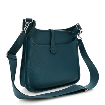 Hermes Taurillon Clemence Evelyne III PM Vert Bosphore 3 of 10