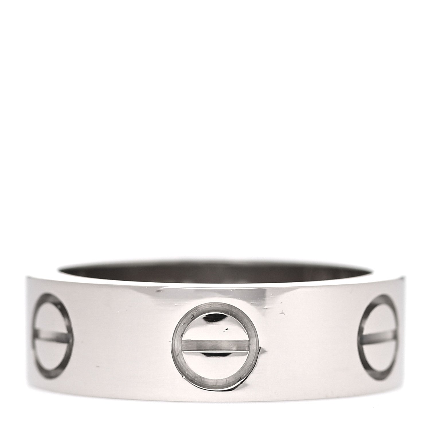 Cartier 18K White Gold 5.5mm LOVE Ring 48 4.5 1 of 4