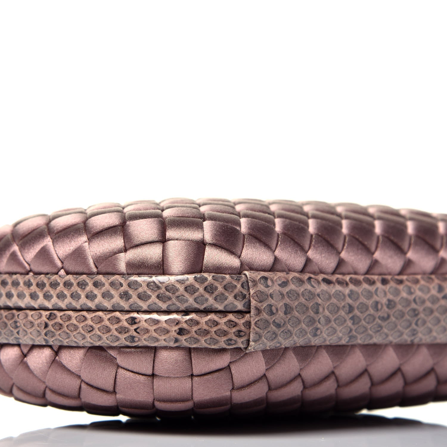 Bottega Veneta Satin Intreccio Impero Ayers Knot Clutch Pink 7 of 8