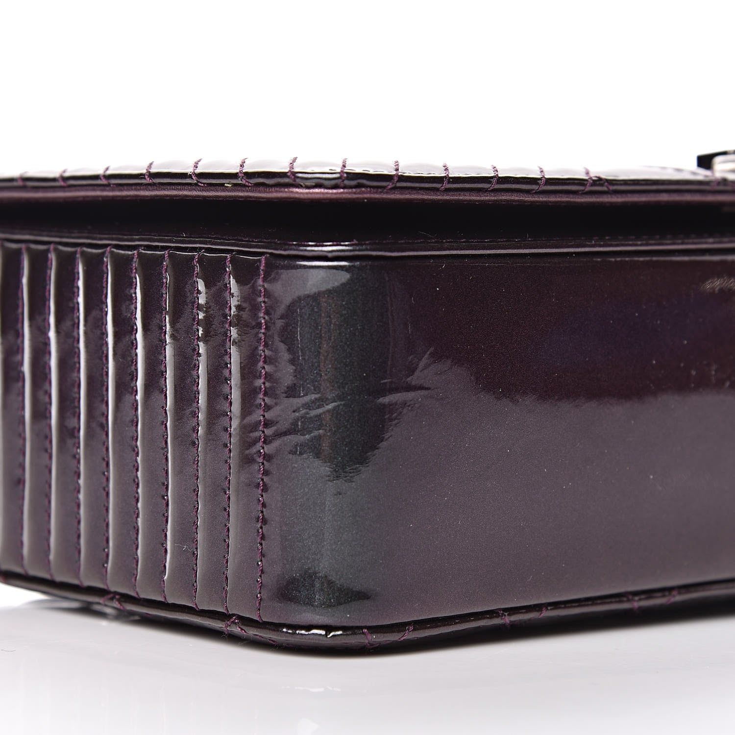 Chanel Iridescent Patent Quilted Medium Coco Boy Flap Purple 9 of 11