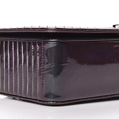 Chanel Iridescent Patent Quilted Medium Coco Boy Flap Purple 9 of 11