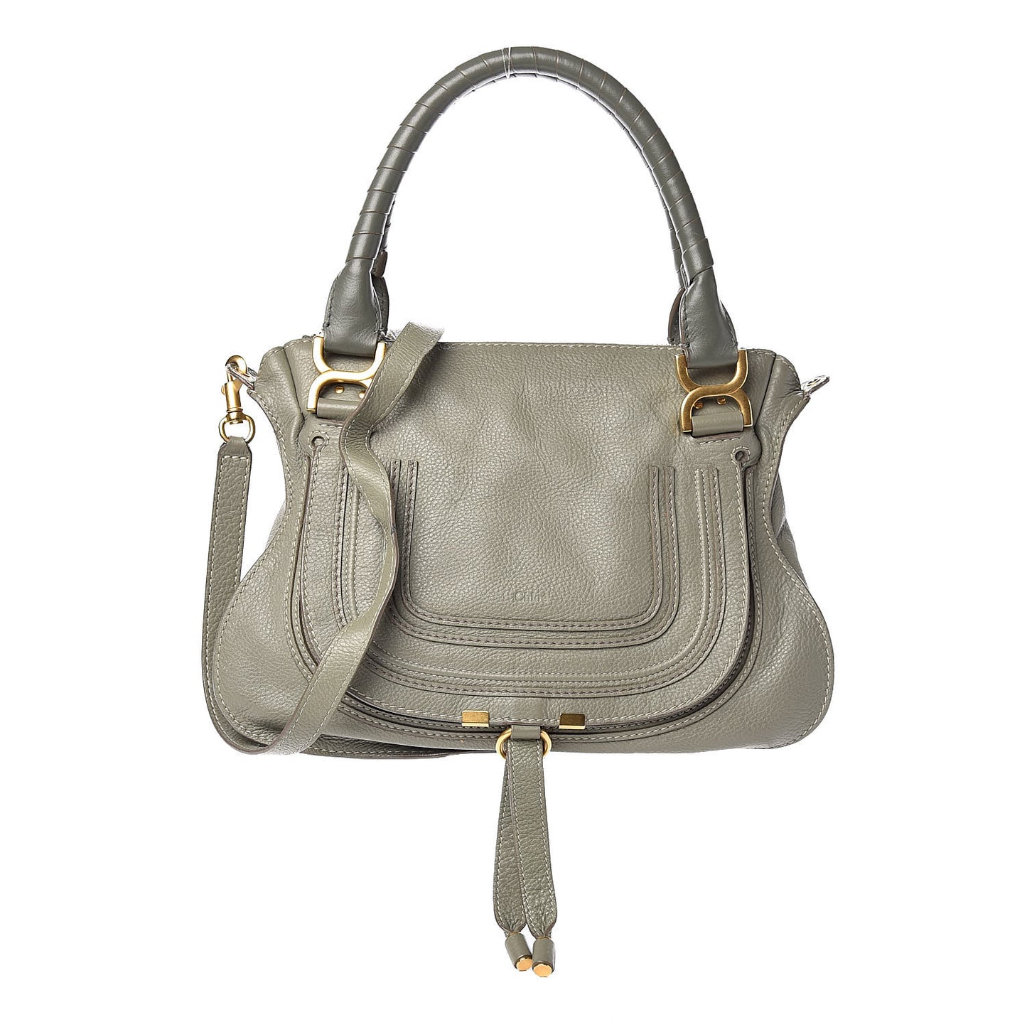 Calfskin Medium Marcie Satchel Baobab Green