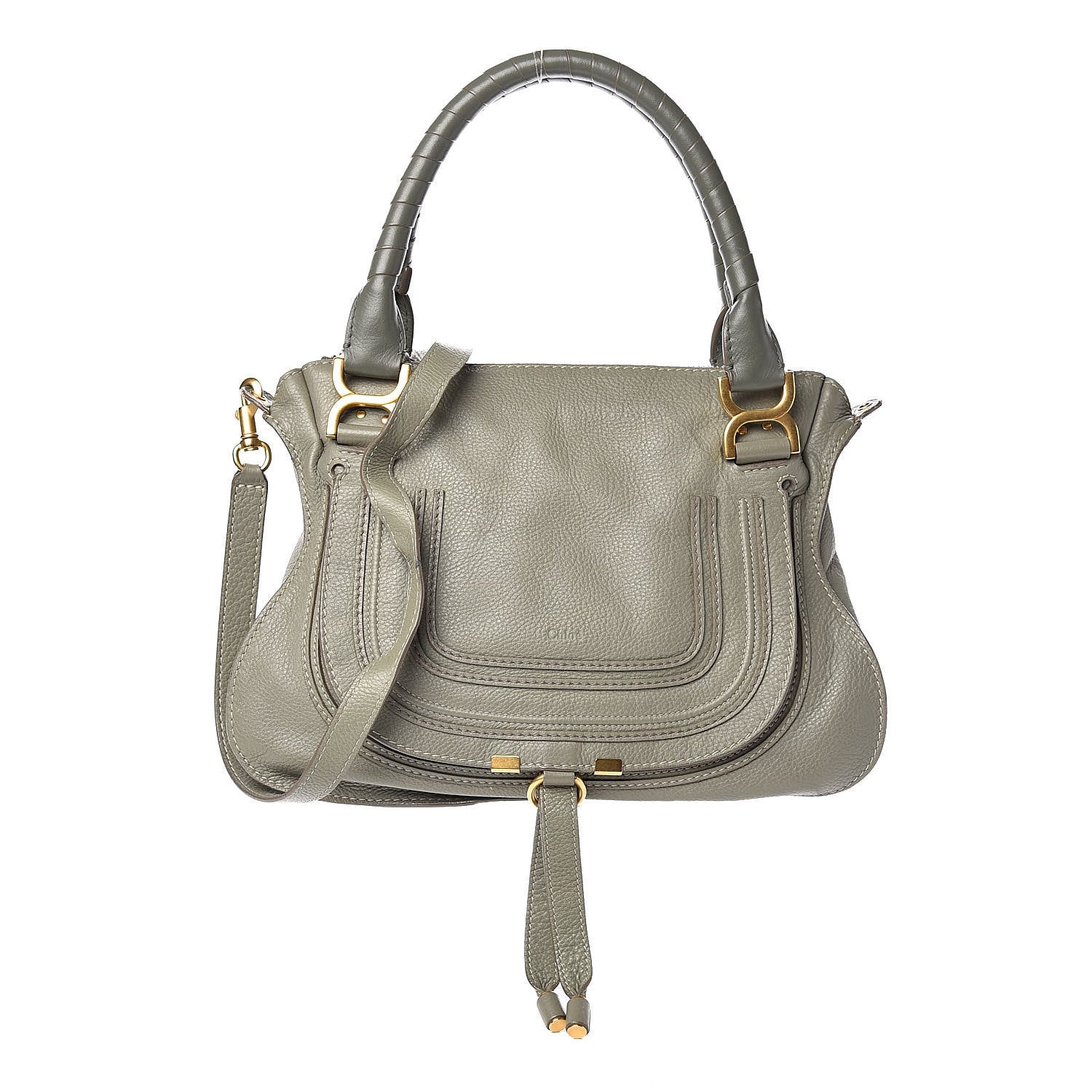 Chloe Calfskin Medium Marcie Satchel Baobab Green 1 of 13