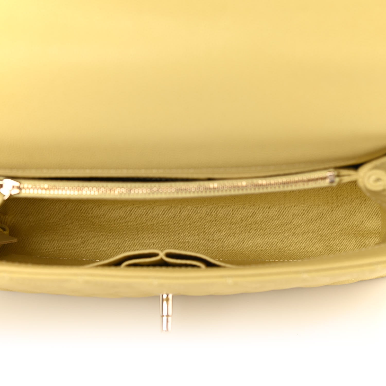 Chanel Caviar Quilted Small Coco Handle Flap Yellow 5 of 11