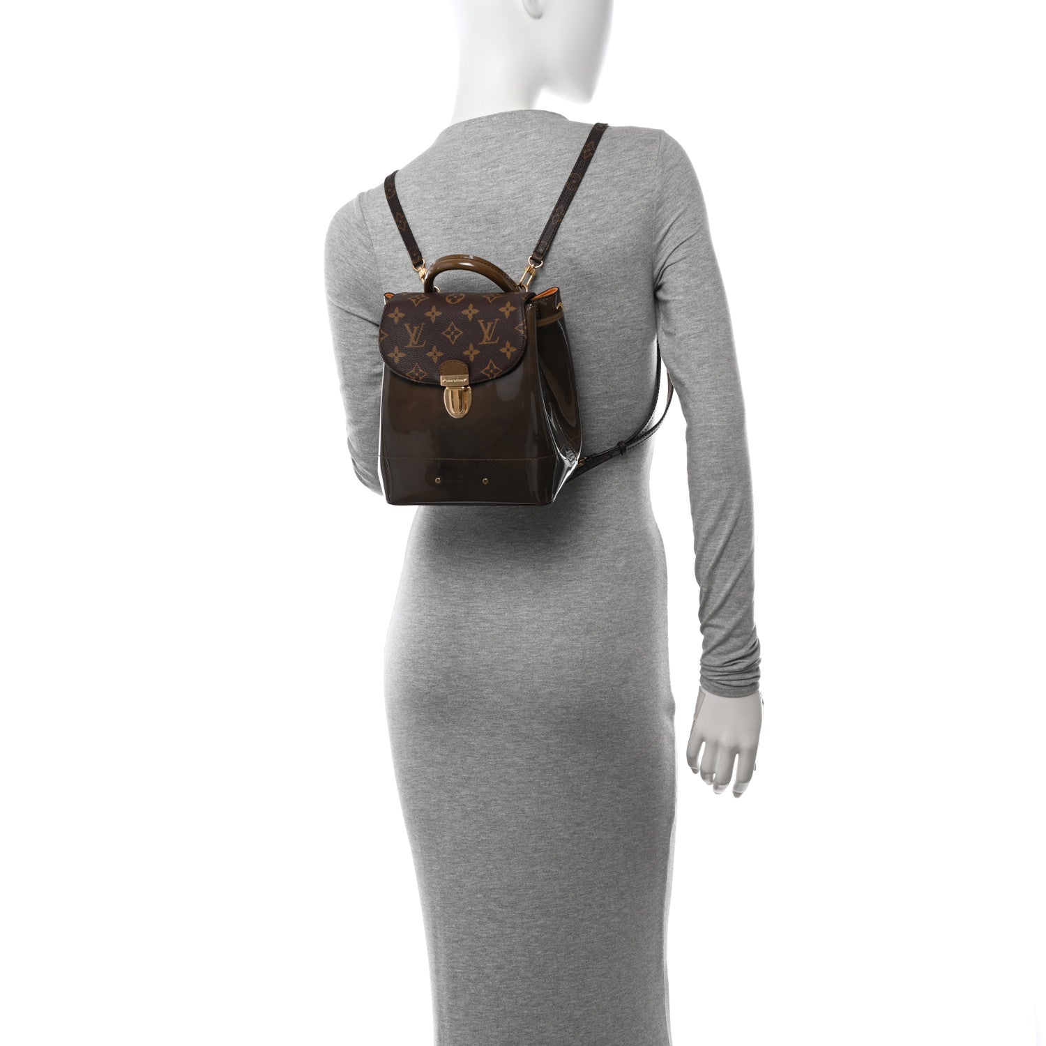 Louis Vuitton Patent Monogram Hot Springs Backpack Vert Bronze 2 of 9