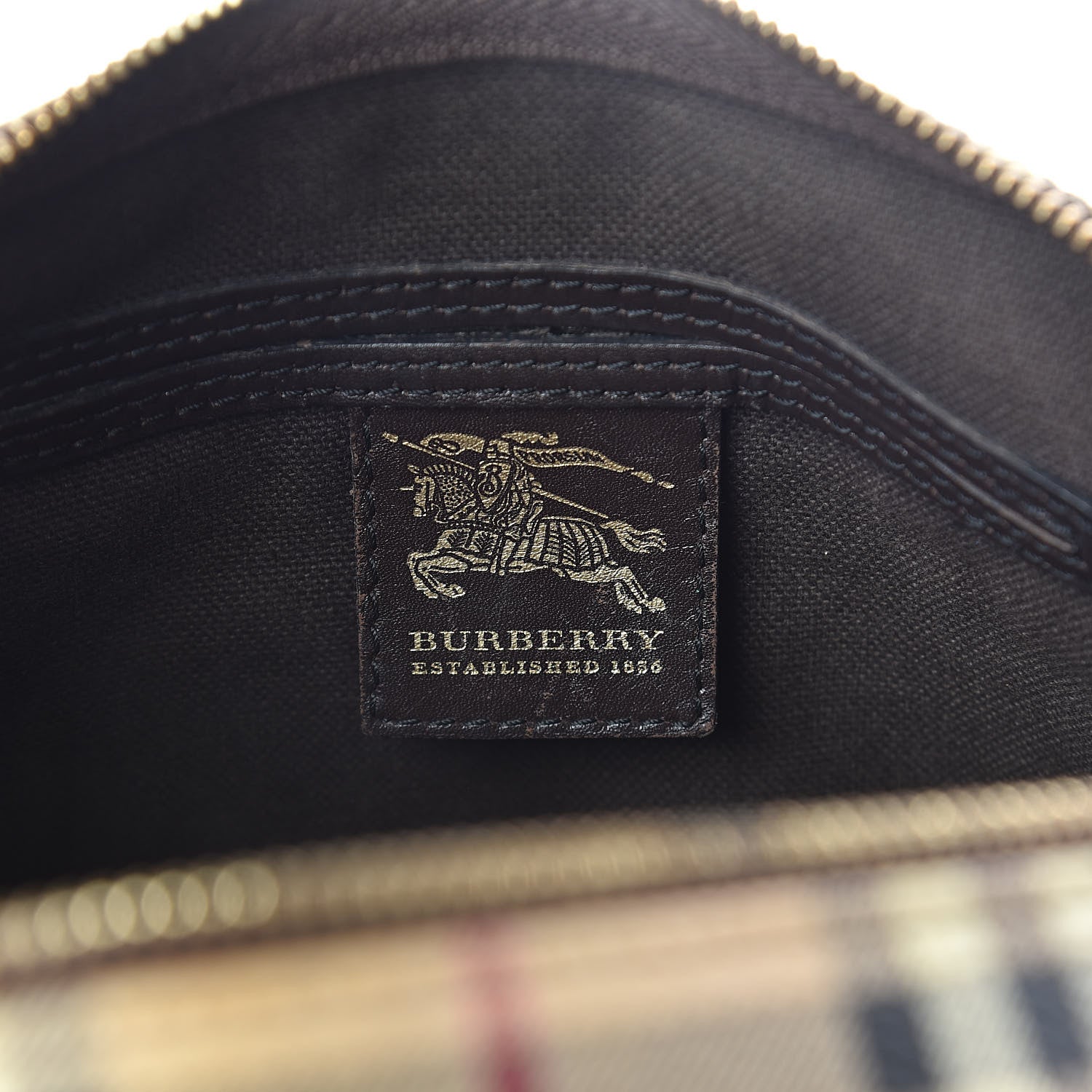Burberry Haymarket Check Small Chester Bowling Bag Chocolate 6 of 18