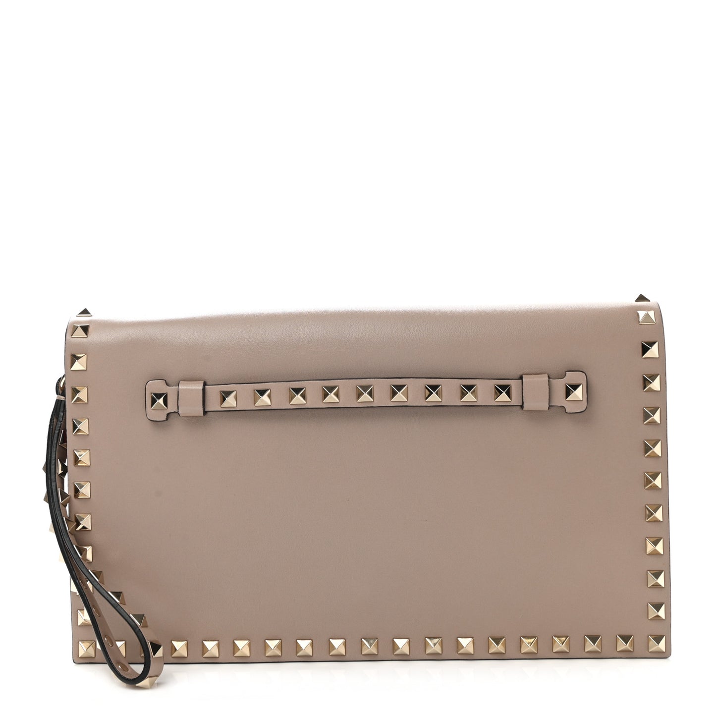 Nappa Rockstud Wristlet Clutch Poudre