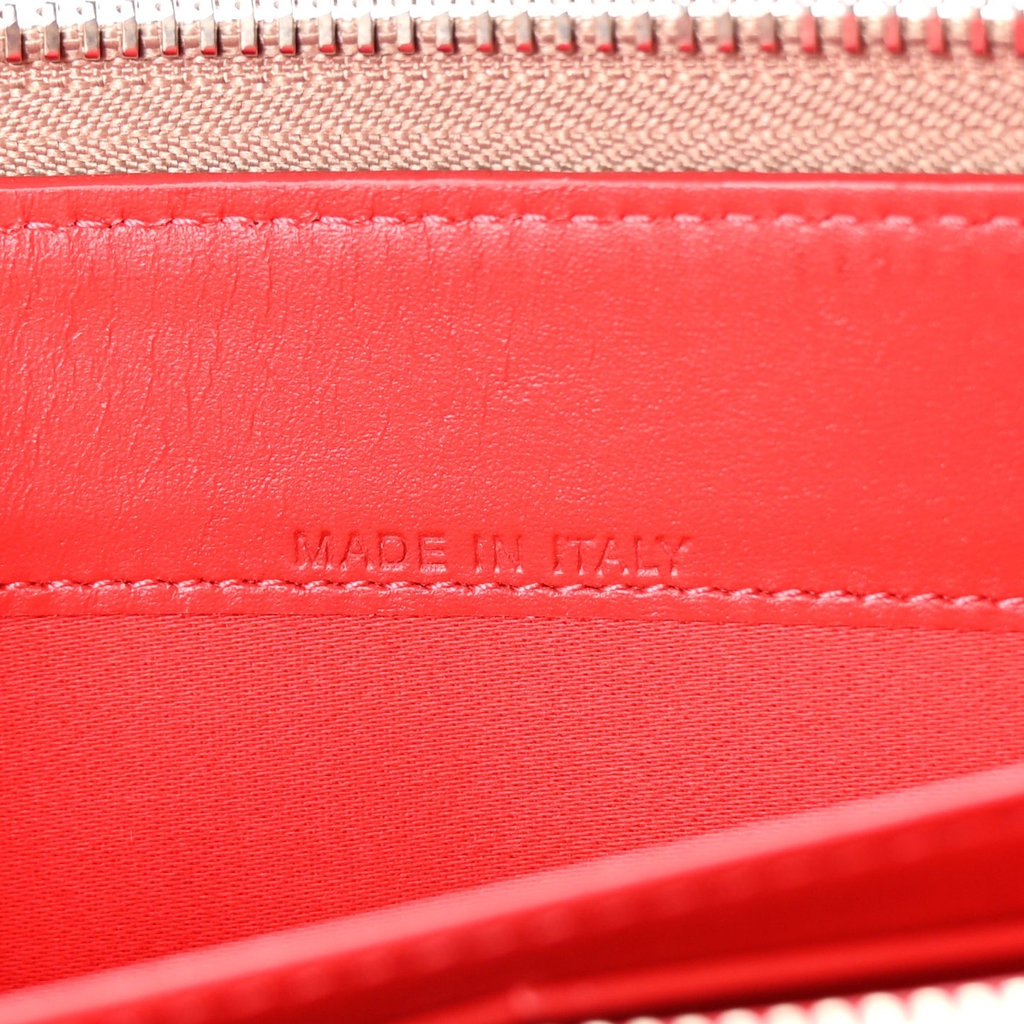 Calfskin Panettone Spiked Zip Around Wallet Dune
