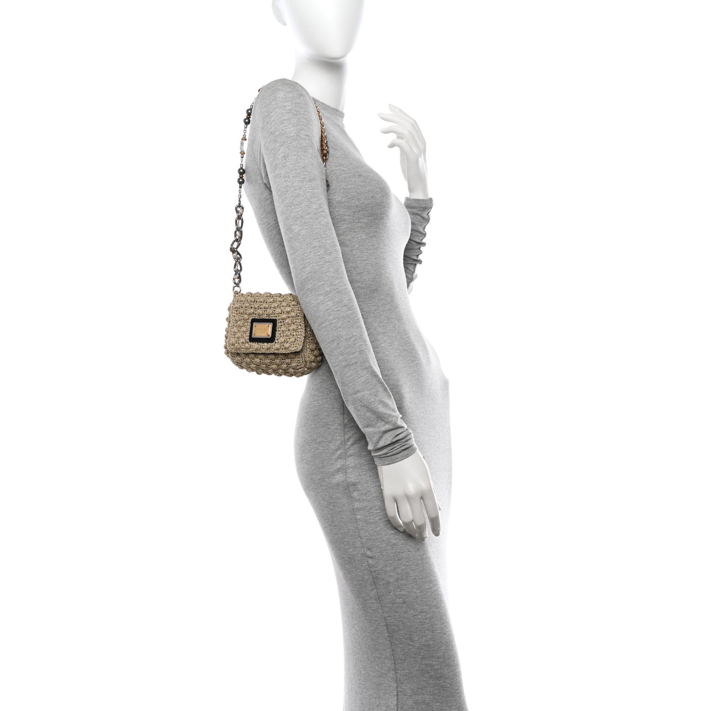 Woven Raffia Sicily Micro Crochet Flap Bag