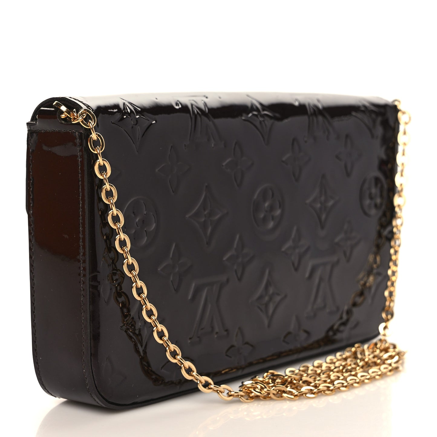 Vernis Pochette Felicie Chain Wallet Amarante