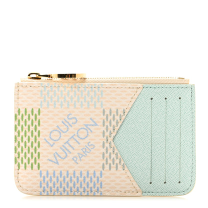 Louis Vuitton Damierlicious Zipped Romy Card Holder Pistachio Green 1 of 7
