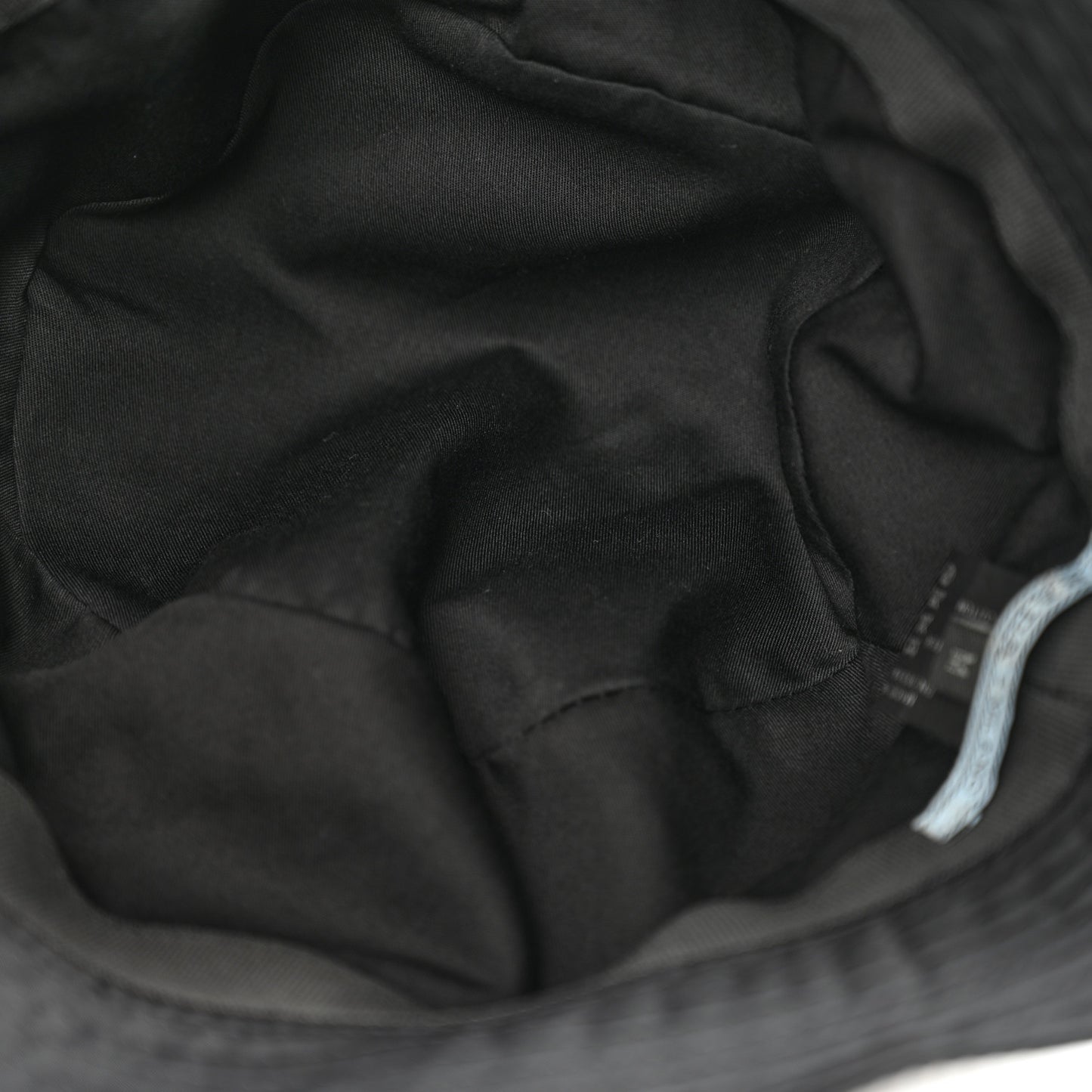 Nylon Metal Triangle Logo Womens Bucket Hat M Black