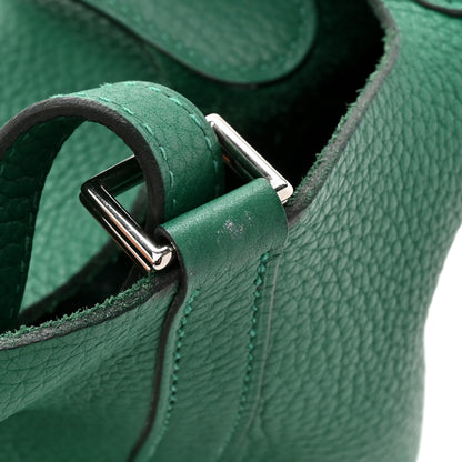 Hermes Taurillon Clemence Picotin Lock 18 Vert Vertigo 11 of 11