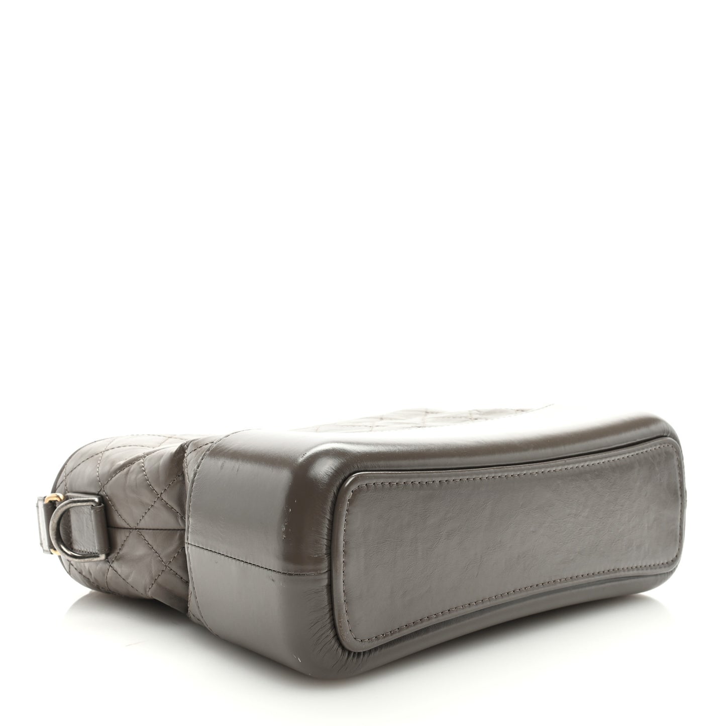 Aged Calfskin Quilted Medium Gabrielle Hobo Grey