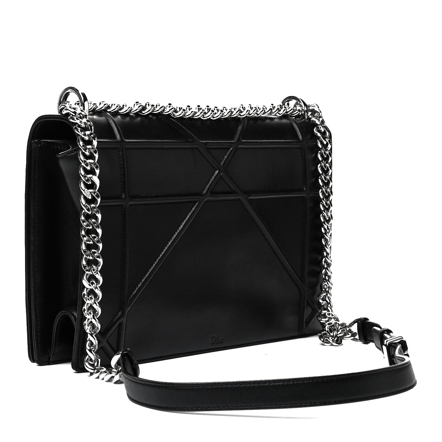 Christian Dior Lambskin Large Diorama Flap Bag Black 3 of 9
