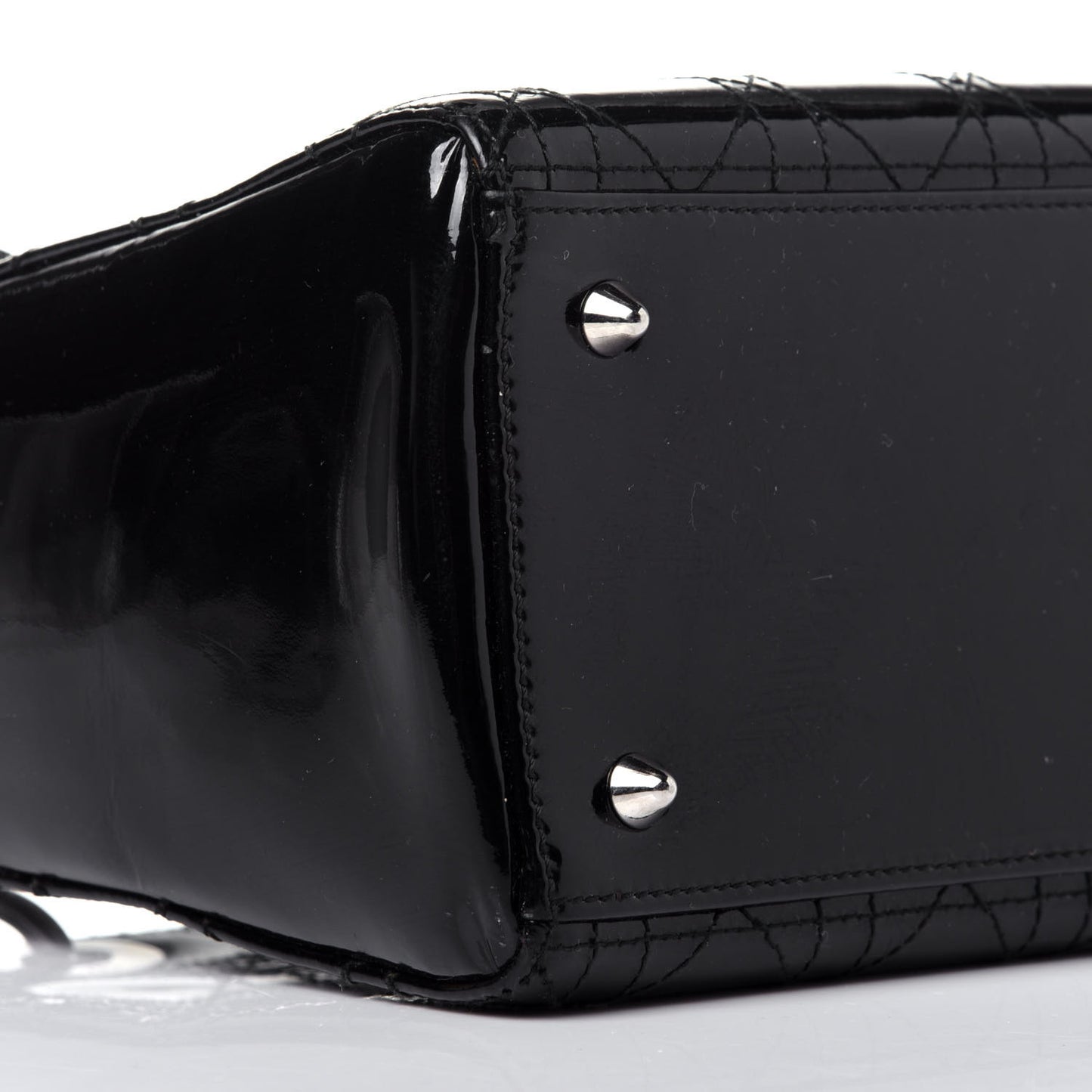 Patent Cannage Medium Lady Dior Black