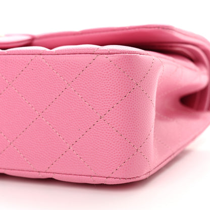 Chanel Caviar Quilted Medium Double Flap Pink 10 of 11
